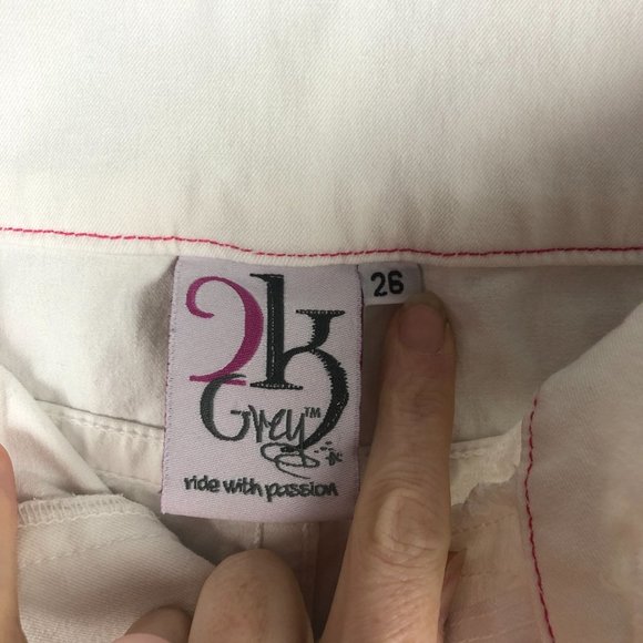 2KGrey Women's Size 26 White Full Seat Dressage Breeches *SLIM CALF* USA $159 - Picture 10 of 16